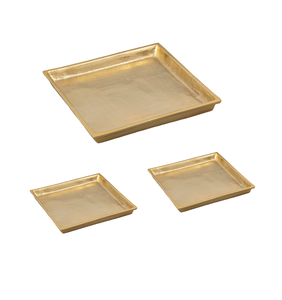 Bandeja de Servicio de Aluminio para Hogar y Hotel, Diseño Moderno Cuadrado, Bandeja para Servir Alimentos con Recubrimiento de Níquel para Hogar y Restaurante - Product Image 4