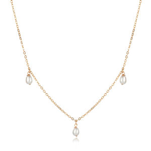 Dainty Pearl Design Handcrafted Charm <b>Necklace</b> Engagement Wedding Party Turkish <b>Handmade</b> 925 Sterling <b>Silver</b> Jewelry - Product Image 6