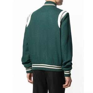 Veste universitaire en laine mérinos pour homme sur mesure avec manches en cuir Vente en gros Veste de baseball pour le printemps Tissu en toile - Product Image 6