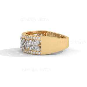 Anillo de Compromiso con Motivo Artesanal para Mujer, Certificado por GIA, Diseño de Racimo Creado en Laboratorio, Oro Fino de 10K/14K/18K, Clásico de Fábrica - Product Image 5