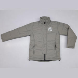 Chaqueta acolchada de esquí impermeable de lona con logotipo personalizado prendas de vestir exteriores moda transpirable High Street capucha desmontable bolsillos con cremallera hombres - Product Image 6