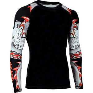 GAF 2024 Design High Quality Breathable Rash Guard Low MOQ Sports Wear For MMA Rash Guard Customizable - Product Image 2