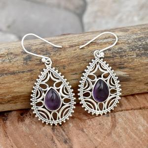 <b>Earrings</b> for <b>Women</b> Dangle <b>Earrings</b> Amethyst Gemstone High Quality 925 Solid <b>Sterling</b> <b>Silver</b> Girls <b>Earrings</b> <b>Silver</b> Jewellery - Product Image 3