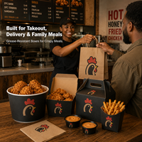 Emballage alimentaire à emporter en carton pour sandwichs, poulet frit, hamburgers, boîte à burger personnalisée avec logo imprimé, boîte à burger en kraft