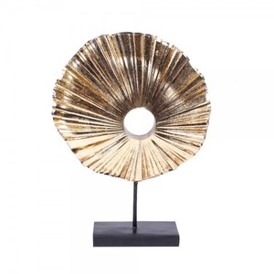 Escultura de Luna y baile para mujer, escultura de Color dorado, escritorio, oficina y hogar, ornamento abstracto decorativo, escultura en Base - Product Image 4