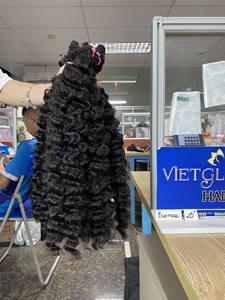 Soldes de Noël : 5% de réduction sur les cheveux bouclés birmans, couleur naturelle, cheveux vierges humains cambodgiens pour femmes noires, cheveux vietnamiens - Product Image 3