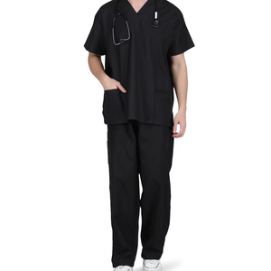 Conjunto de uniformes médicos para mujeres y hombres, Top y pantalones para el personal del hospital - Product Image 1