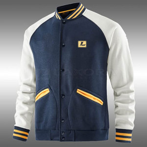 Blouson universitaire grande taille pour homme en gros – Idéal pour l'extérieur, col montant, blouson d'hiver pour homme - Product Image 3