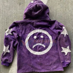 Sudadera con Capucha Bordada Desgastada para Hombre, Diseño Clásico con Detalles Bordados, Sudadera con Capucha Bordada Desgastada para Hombre - Product Image 4