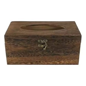 Caja de pañuelos de madera para el hogar, oficina, restaurante, de alta calidad, hecha a mano, nueva funda para caja de pañuelos en venta - Product Image 5