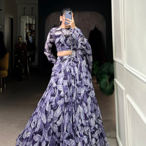 Lehenga Choli elegante de Estilo Vintage para mujer con Dupatta, perfecto para festivales y fiestas de invierno, colección al por mayor de La India - Product Image 6