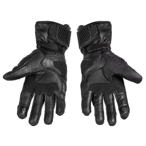 Gants de moto unisexes en cuir avec écran tactile en fibre de carbone au poignet - Product Image 2