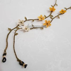 Sarı İğne Oyası Çiçek Gözlük İpi Krem Producto de piezas de Anteojos - Product Image 1