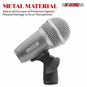 5Core Drum Mic Kit 9 Pcs Kick Bass Tom Snare Dynamic <b>Microphone</b> Instrument Mics Set - Product Image 6