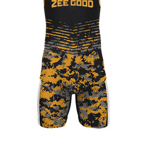 Vente en gros de maillots de lutte sans manches de la meilleure qualité pour hommes, combinaison de musculation 2025 vierge, maillots de lutte confortables en spandex - Product Image 5