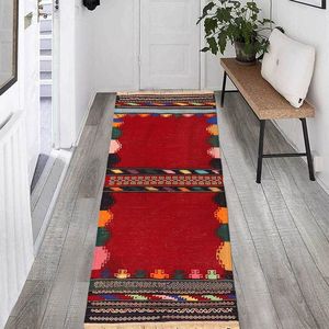 Tapis de couloir modernes tissés à la main Sufra, écologiques, antidérapants, réversibles, motifs géométriques, plusieurs couleurs - Product Image 1