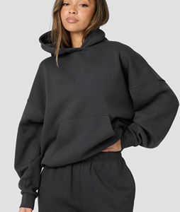 Survêtement décontracté à capuche pour femme, haute qualité, hiver, 100% coton biologique, tissu respirant mi-lourd/lourd - Product Image 3