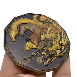 制造商定制3D数字打印金属挑战硬币