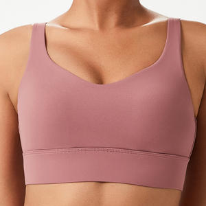 Soutien-gorge de sport personnalisé pour femme, effet seconde peau, dos ouvert, maintien élevé, antichoc, pour la course, le yoga, l'entraînement et le fitness - Product Image 1