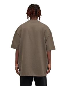 เสื้อยืดโอเวอร์ไซส์คุณภาพสูงสำหรับทุกเพศ ผลิตจากผ้าฝ้าย 100% เนื้อหนา พิมพ์ลายได้ตามต้องการ ดีไซน์ไหล่ตก ลายเรียบ แห้งเร็ว - Product Image 5