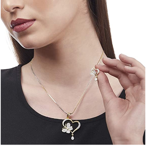 Ensemble Papillon-Cœur LTKN plaqué or et or rose pour fêtes, mariages, fiançailles, anniversaires et cadeaux - Product Image 3