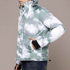 Competitive Price Men Hooded Canvas Bubble Puffer Jacket Winter Factory Online Supply Newest Style Custom Printed <b>Quilted</b> Jacket - Product Image 3