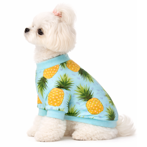 Sweat-shirt pour chien à imprimé ananas, tissu doux et respirant, pull tropical mignon pour petits chiens, à porter au quotidien - Product Image 3