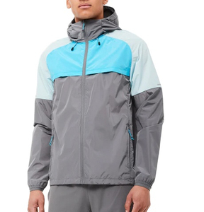 Custom Logo Nylon <b>Men's</b> Windbreaker <b>Shorts</b> Set Casual Outdoor <b>Zip</b> Up Hooded Running <b>Shorts</b> Set Plain Style Cheap Price - Product Image 2