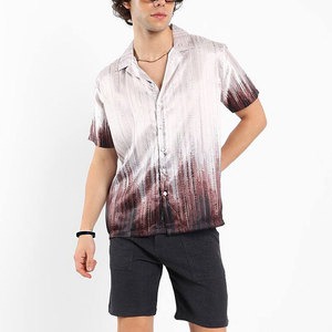 Camisas casuales con cuello cubano hechas a medida, multicolor, estilo único, disponibles en todas las tallas, camisas de manga corta con cuello cubano - Product Image 4
