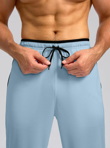 Pantalon de survêtement respirant avec logo personnalisé pour hommes, pantalon léger de base de haute qualité, coupe régulière, style décontracté de grande taille avec devant plat - Product Image 4