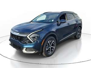 2024 Kia Sportage HYBRID SX-Prestige AWD สีน้ำเงินสะอาดพร้อมเบาะหนังระบบนำทางเริ่มจากระยะไกลซันรูฟ - Product Image 4