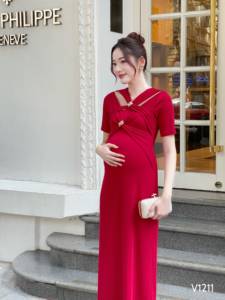 Vestido de maternidad anticontracción de alta calidad para niñas de tela cómoda suave absorbente de sudor de invierno V1211 - Product Image 2