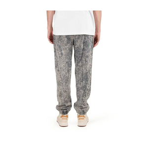 Pantalones de chándal de algodón 100% de peso pesado personalizados para hombre, pantalones extragrandes de cintura media de pierna ancha lavados con ácido con cordón de estilo informal - Product Image 3