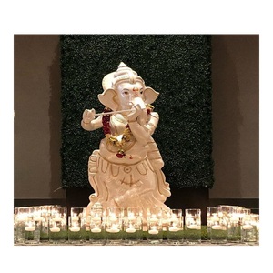 Entrada de boda hindú India Ganesha de pie FRP Murli Ganesha para decoración de boda Comprar esculturas de Ganesha para decoración de bienvenida EE. UU. - Product Image 1