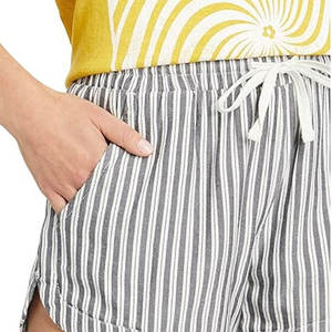 Pantalones cortos informales de verano para mujer, pantalones cortos a rayas con cordón elástico en la cintura, pantalones cortos para la playa con bolsillos, ropa de talla grande para mujer - Product Image 3