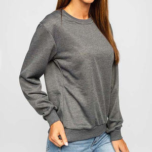 Última Llegada, Sudaderas Casuales Transpirables para Mujer, con Logotipo Personalizado Bordado, Talla Grande, Hombros Caídos, Cuello Redondo - Product Image 3