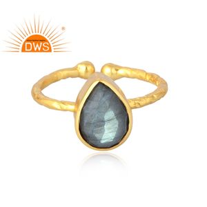 Hot Selling 925 Sterling Silver 18K Gold Plated Natural Pearl Gemstone Stackable Ring Demi Fine Jewelry <b>For</b> <b>Women</b> Gift <b>For</b> Her - Product Image 2