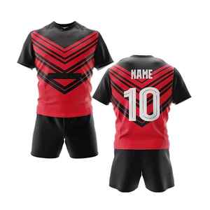 Wholesale Price 100% Polyester Breathable Solid Color Men <b>Rugby</b> Uniform Set 2024 New Arrival Custom Size - Product Image 2