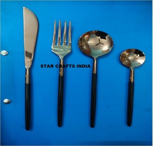 Juegos de servidor de ensalada de boda, vajilla de acero inoxidable con chapado en oro, elegante juego de servidor de ensalada de oro con mango de nácar - Product Image 5