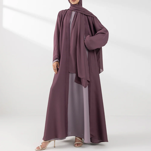 Abaya DRESS grey bụi cho phụ nữ 2025 thiết kế với sequin đính cườm kaftan abaya áo truyền thống Muslim quần áo - Product Image 1