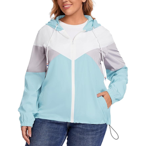 Manteau de pluie réfléchissant avec veste en jean à capuche Vestes de pluie pour femmes Vestes coupe-vent imperméables légères et portables - Product Image 1