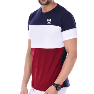 Último diseño Patchwork Camisetas para hombres Moda y cómoda 100% Tela de punto de algodón Bajo MOQ - Product Image 2