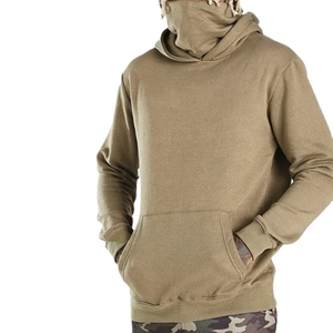 Sweat-shirt à capuche pour homme en coton épais, double couche, 500 g/m², 600 g/m², uni, lourd, ample, coupe ample, sweat-shirt à capuche court - Product Image 2