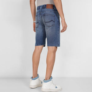 Nardon Apparel Eco-Friendly Solid Hot Summer Pantalones cortos de mezclilla oscuros de diseño personalizado para hombres de alta calidad - Product Image 2