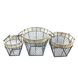 Handmade Iron Black Color Bread Basket Finest Quality Customized Shape Table Top Bread Basket For Hot Sale - Product Image 5