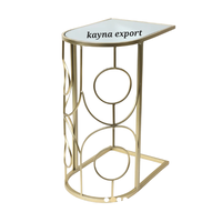 Table d'appoint moderne de luxe, mobile, décorative, en acier inoxydable, design en forme de diamant, plateau en métal, table basse, meubles de salon