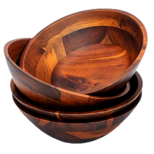 Nouvel arrivage de bol de service à salade en bois design Fabricant en gros Nouvel arrivage de bol de service de vaisselle en bois design - Product Image 1