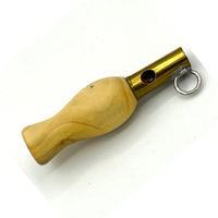 Sifflet artisanal à grive pour la chasse aux oiseaux CU-1001 en bois et métal de haute qualité certifié ISO:9001