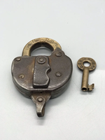 Serrure de sécurité en laiton faite à la main créative de style vintage ancien petit design personnalisé avec 2 clés