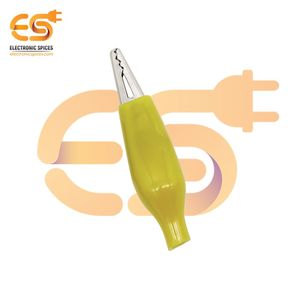 Pince crocodile jaune isolée de 40mm pour camp d'essai - Product Image 2